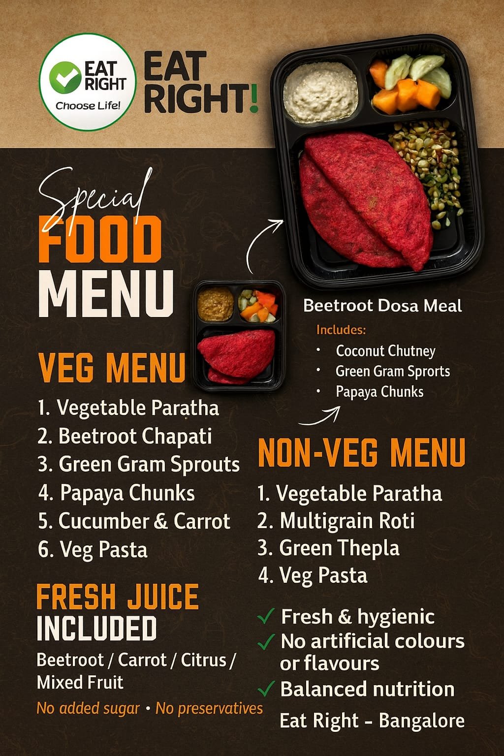 EatRightt menu